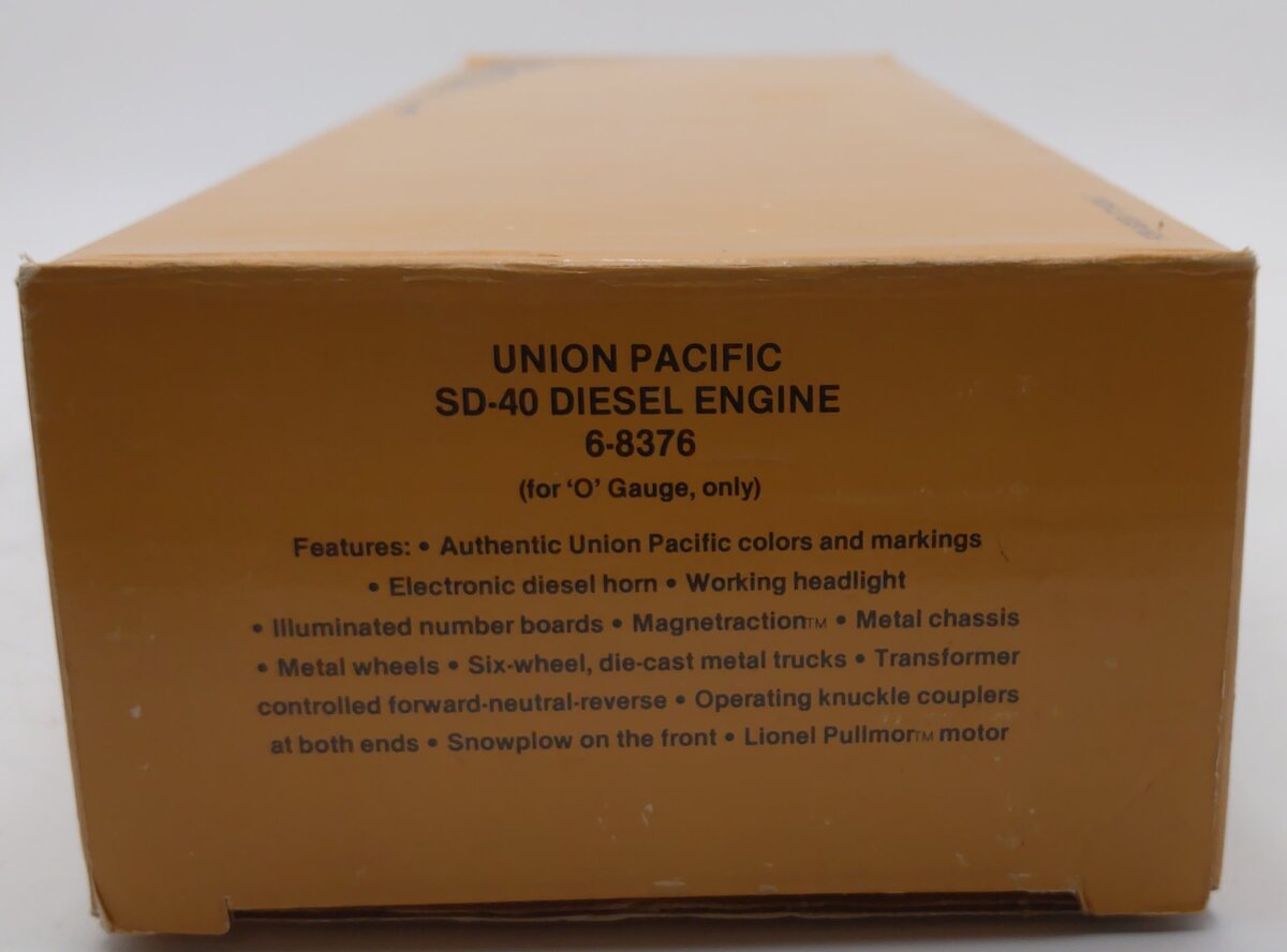 Lionel 6-8376 O Gauge Union Pacific SD40 Diesel Locomotive VG/Box