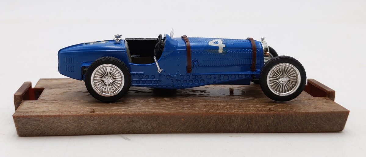 Brumm R41 1:43 Scale Bugatti HP230 Tipo 59 1933 Blue #4 Series Oro Diecast Car LN/Box