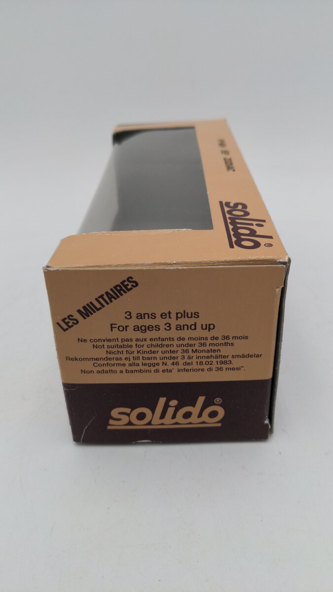 Solido 6041 Diecast Willy Army Jeep with Trailer and Plastic Zodiac Motor Boat EX/Box