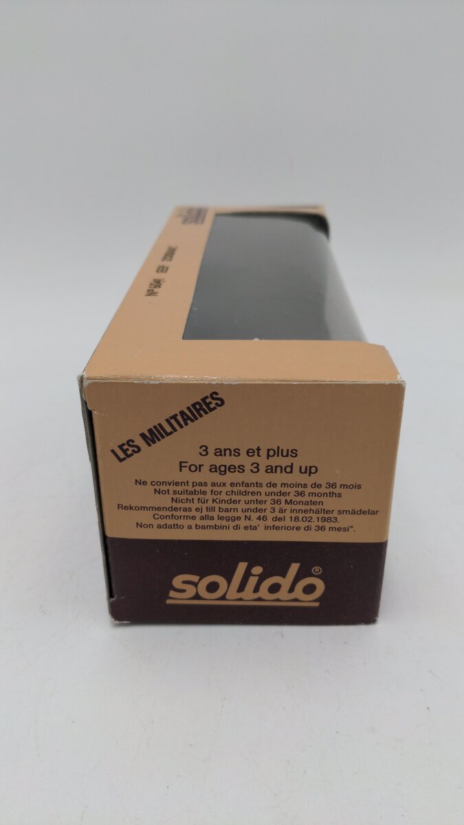 Solido 6041 Diecast Willy Army Jeep with Trailer and Plastic Zodiac Motor Boat EX/Box