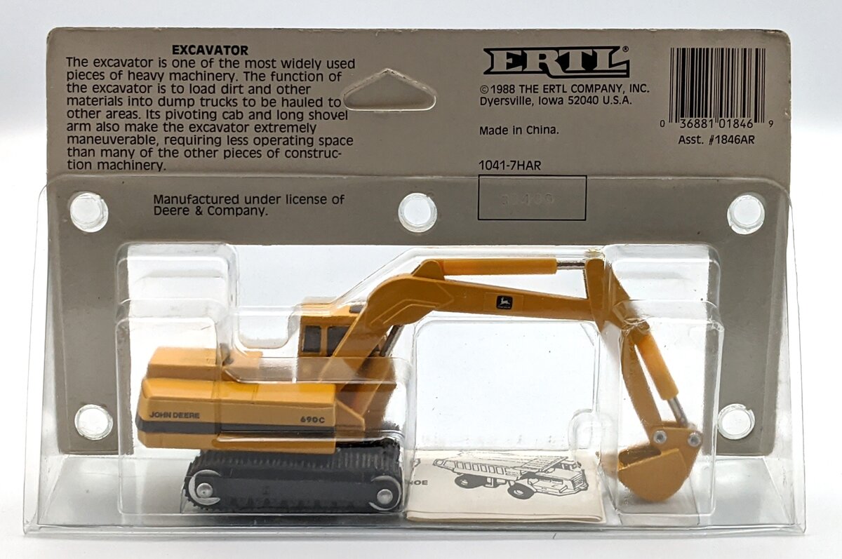 Ertl 1041 Mighty Movers 1988 John Deere Excavator MT/Box