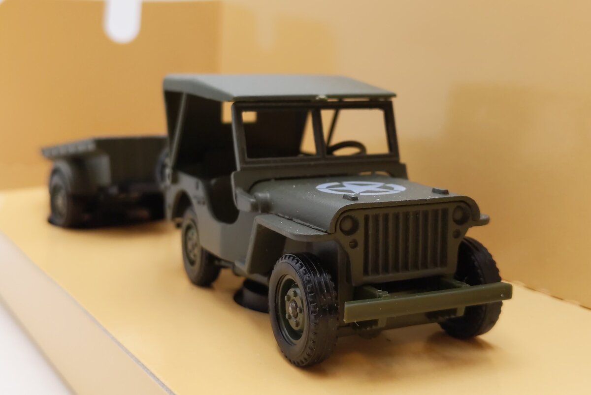 Solido 6048 1:50 US Army Jeep Remolque Les Militaires Collection 1 LN/Box