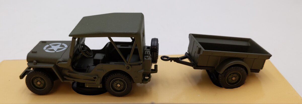 Solido 6048 1:50 US Army Jeep Remolque Les Militaires Collection 1 LN/Box