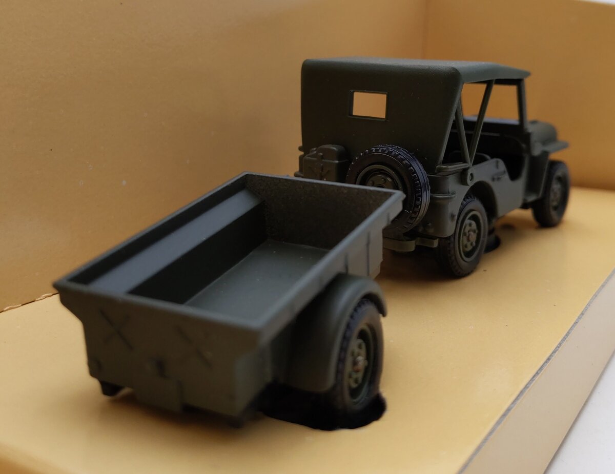 Solido 6048 1:50 US Army Jeep Remolque Les Militaires Collection 1 LN/Box