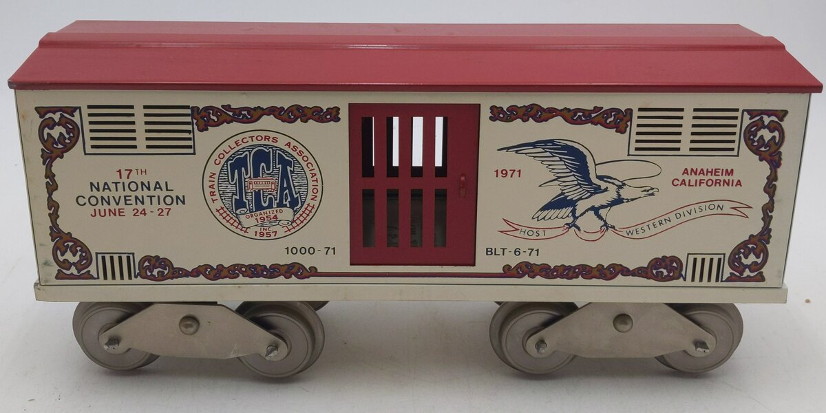 McCoy 1000-71 Standard Gauge TCA 1971 17th National Convention Boxcar EX/Box