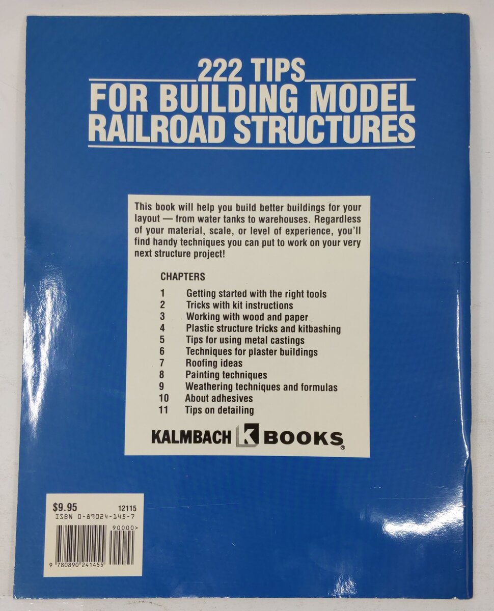 222 Tips for Building Model Railroad Structures Paperback Book By Dave Frary VG