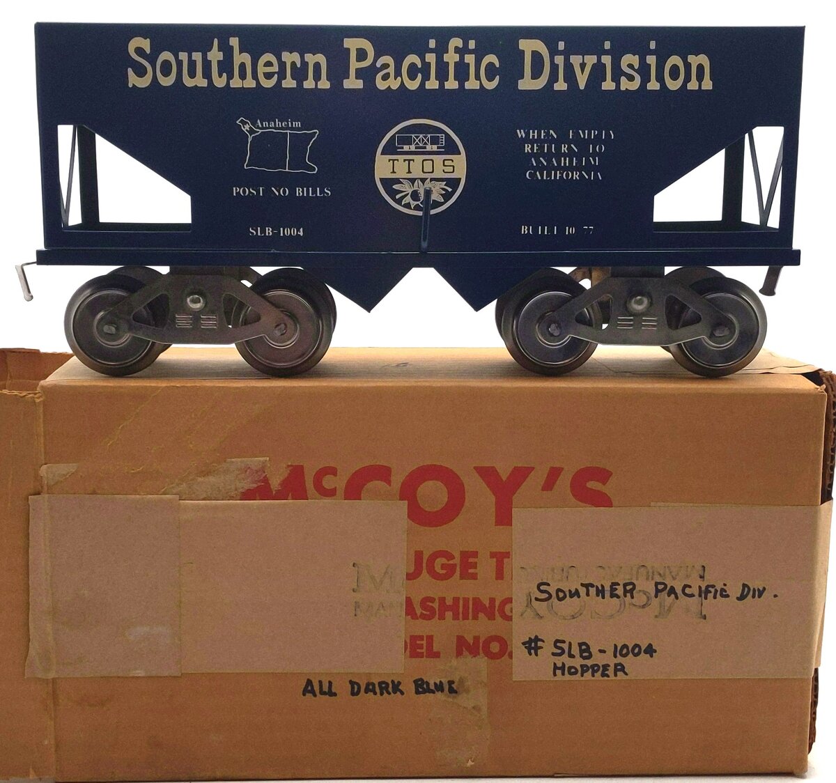 McCoy Standard SLB-1004 Standard Gauge TTOS Southern Pacific Hopper EX/Box