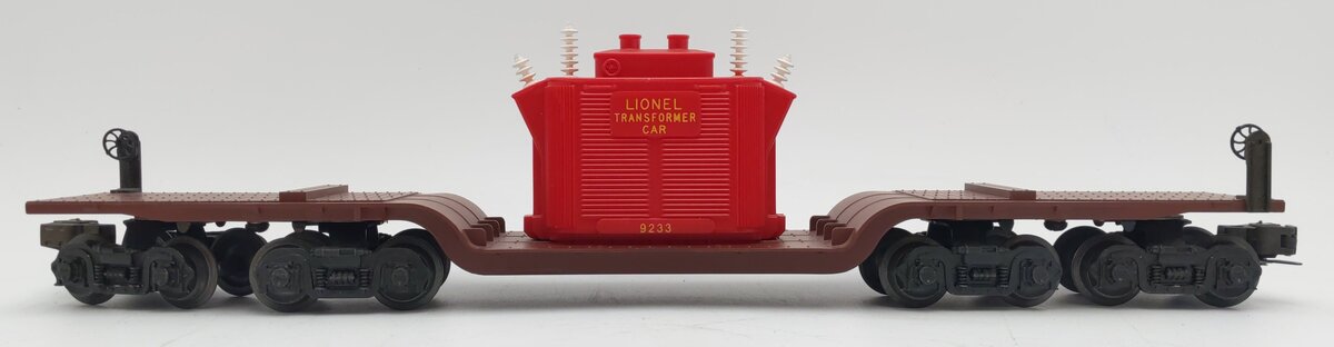 Lionel 6-9233 O Gauge 4 Truck Depressed Center Flatcar with Transformer EX/Box