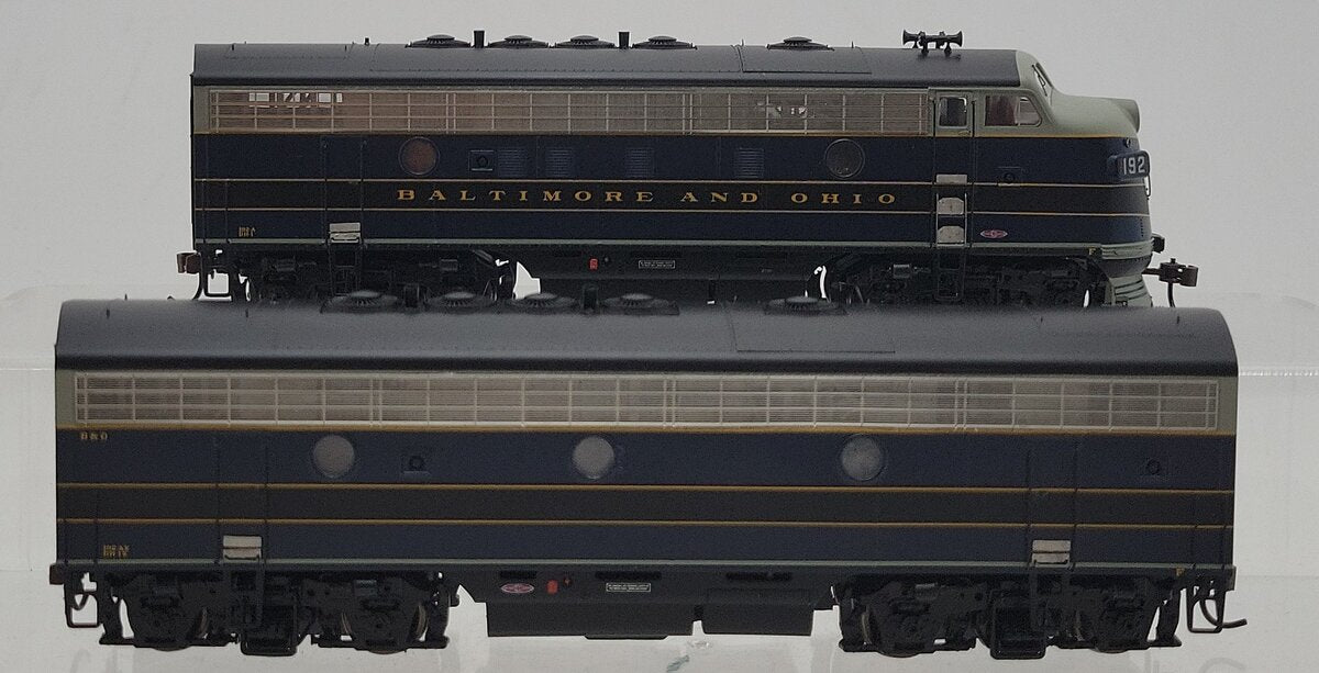 Athearn G1703 HO Baltimore & Ohio F7A & F7B Diesel Locomotive Set #192A/192-AX LN/Box