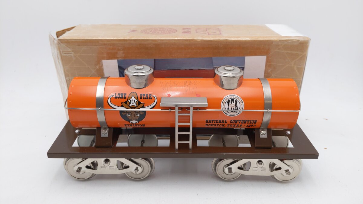 McCoy 1000-77 Standard Gauge 1977 Lone Star TCA Tank Car Signed by Ward Kimball EX/Box
