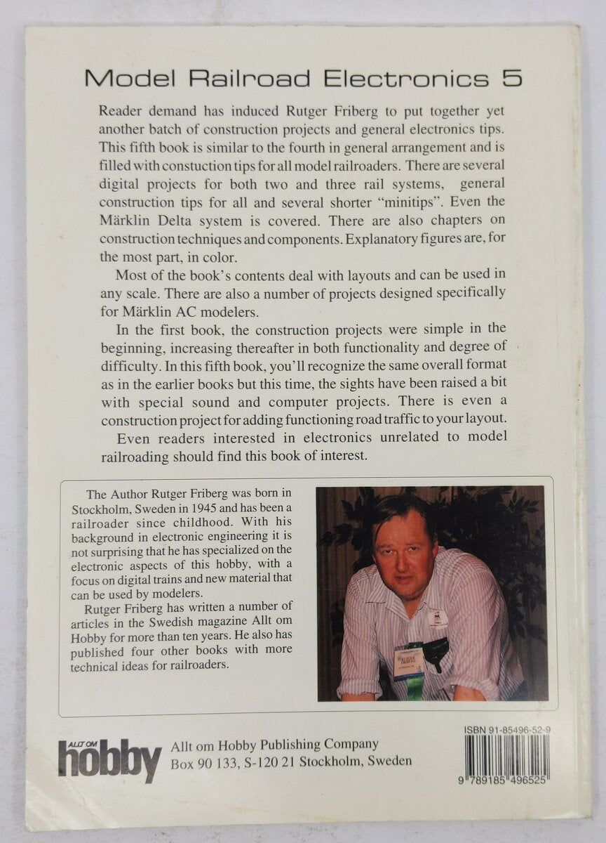 Model Railroad Electronics 5 Paperback Book By Rutger Friberg VG