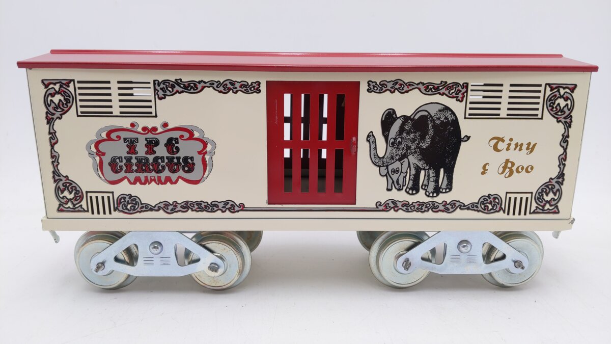 McCoy 256E Vintage Standard Gauge TPC Circus "Tiny and Boo" Animal Car (Error) EX/Box