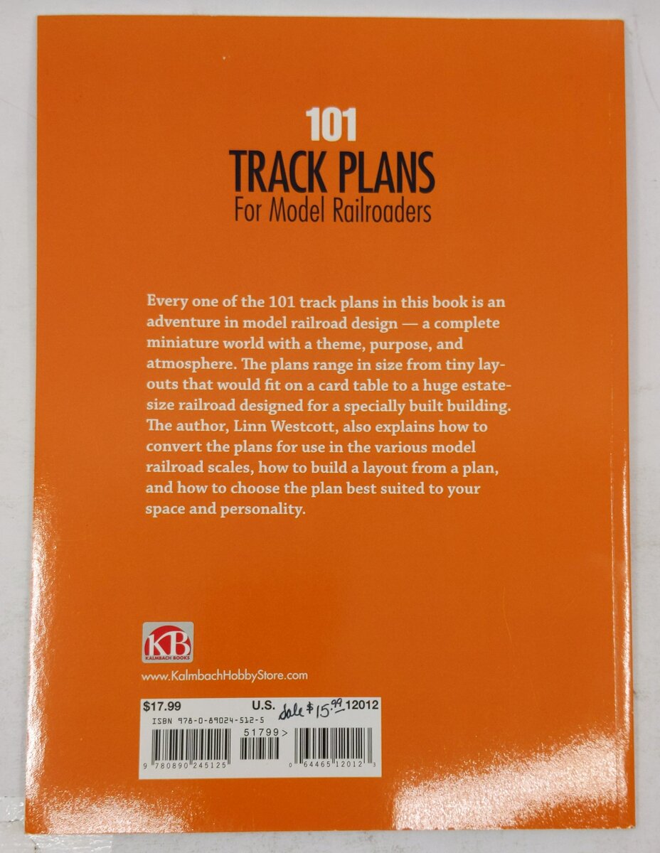 101 Track Plans for Model Railroaders Paperback Book By Linn H. Westcott EX