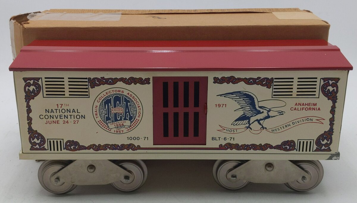 McCoy 1000-71 Standard Gauge TCA 1971 17th National Convention Boxcar VG/Box