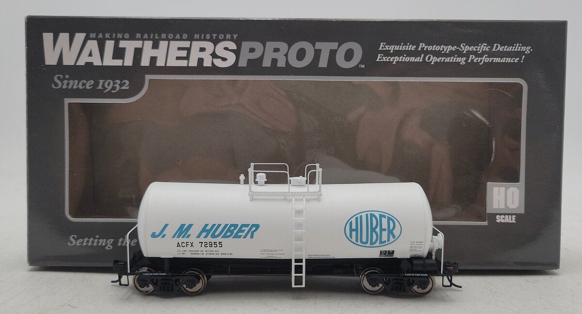 Walthers 920-100126 HO J.M. Huber JMHX 40' UTLX Funnel Flow Tank Car #72955 NIB