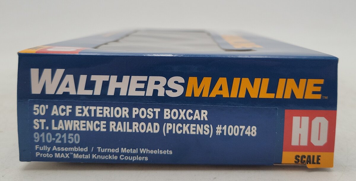 Walthers 910-2150 HO St. Lawrence Railroad 50' ACF Exterior Post Boxcar #100747