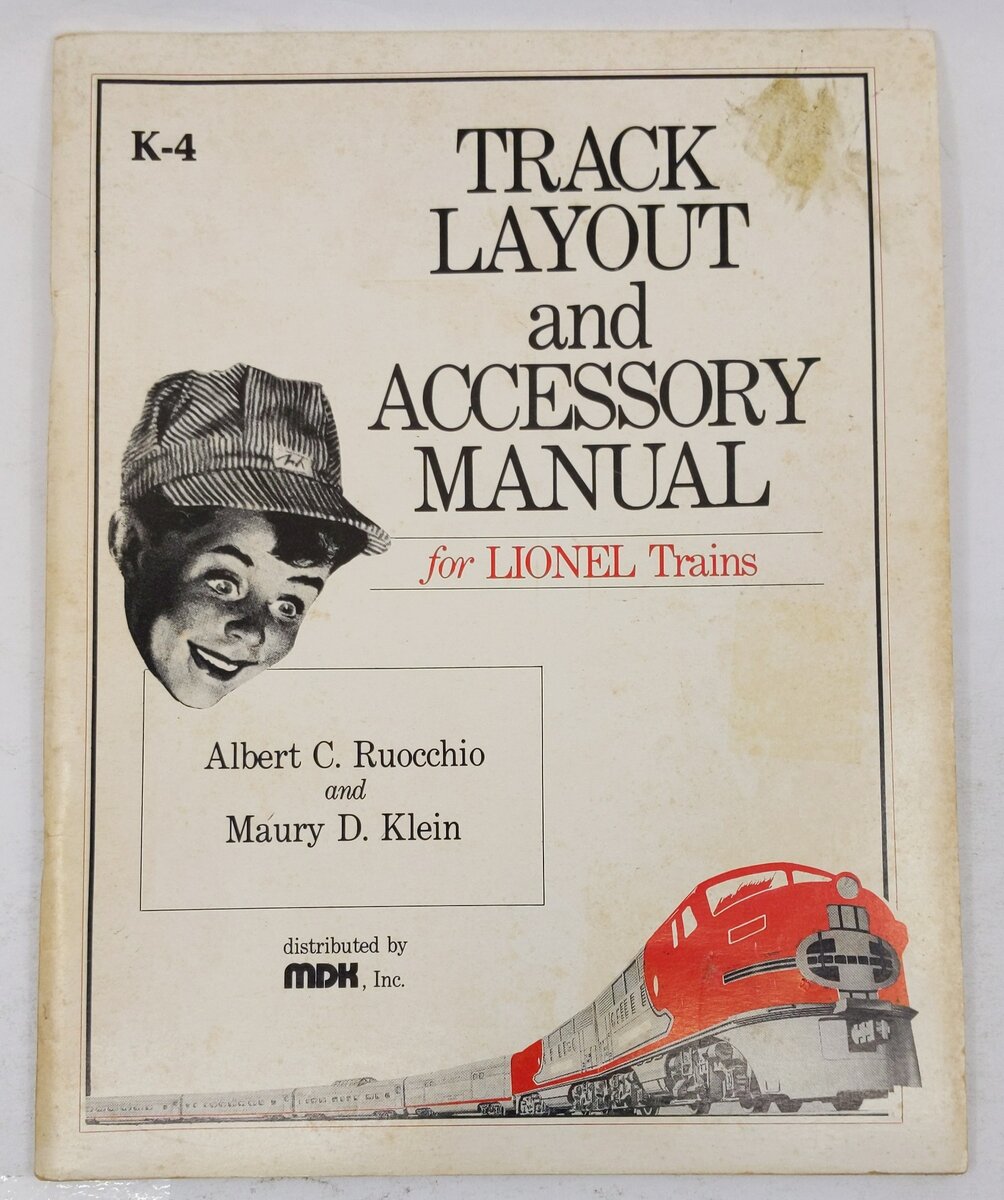 Track layout and accessory manual for Lionel trains Paperback Book VG