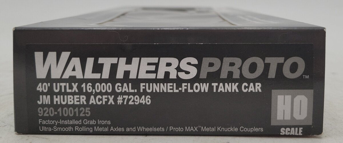 Walthers 920-100125 HO J.M. Huber JMHX 40' UTLX Funnel Flow Tank Car #72946 NIB