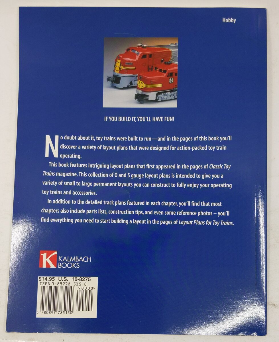 Layout Plans for Toy Trains Paperback Book By Kent Johnson EX