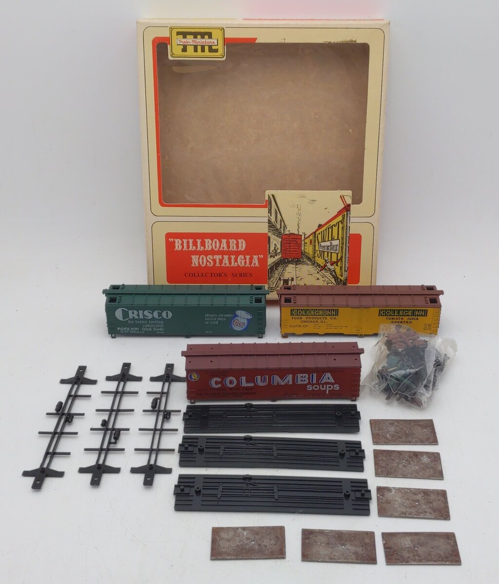 Train Miniature 8714 HO Scale Billboard Nostalgia Reefer Car Kit (Set of 3) EX/Box
