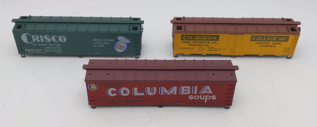 Train Miniature 8714 HO Scale Billboard Nostalgia Reefer Car Kit (Set of 3) EX/Box