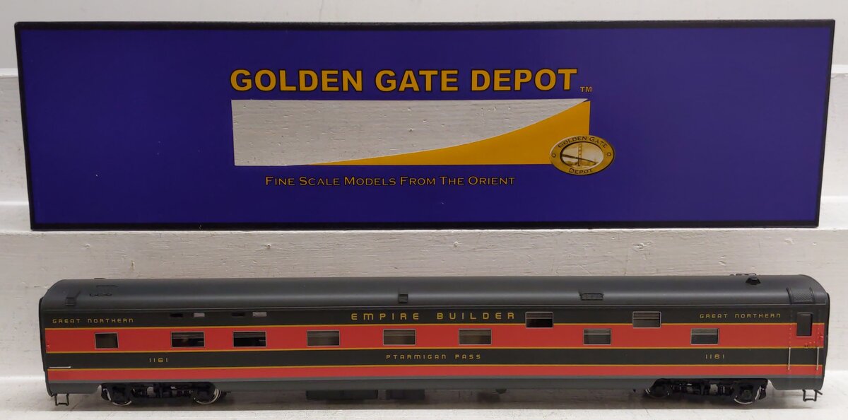 Golden Gate Depot O 2-Rail GN Empire Builder Ptarmigan Pass Aluminum Sleeper Car NIB