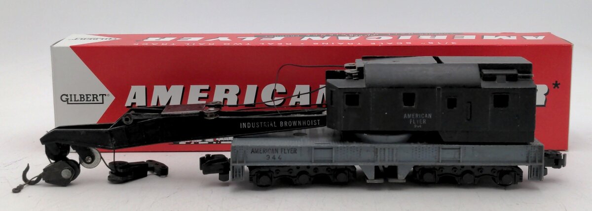American Flyer 944 Vintage S Brownhoist Operating Crane Car VG