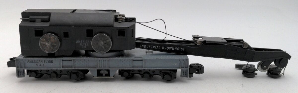 American Flyer 944 Vintage S Brownhoist Operating Crane Car VG