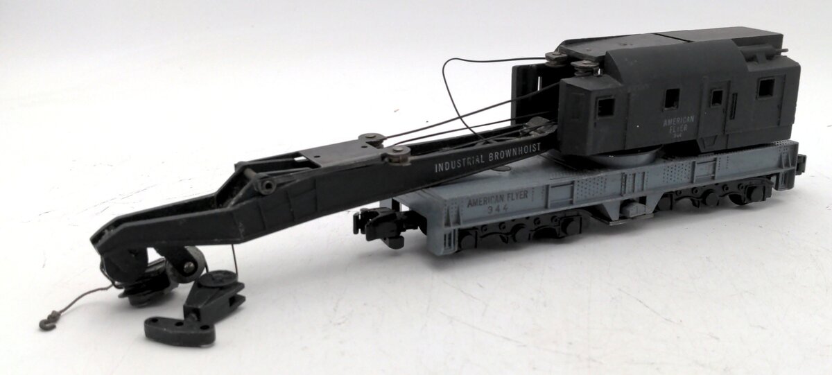 American Flyer 944 Vintage S Brownhoist Operating Crane Car VG