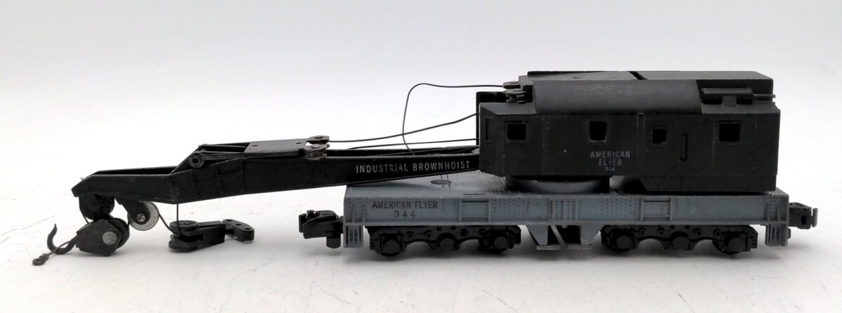 American Flyer 944 Vintage S Brownhoist Operating Crane Car VG