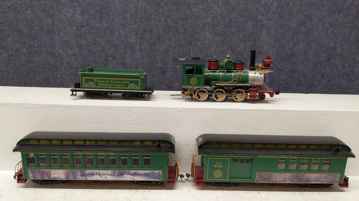 Bachmann HO Scale Thomas Kinkade's Christmas Express Steam Loco Set #2 VG