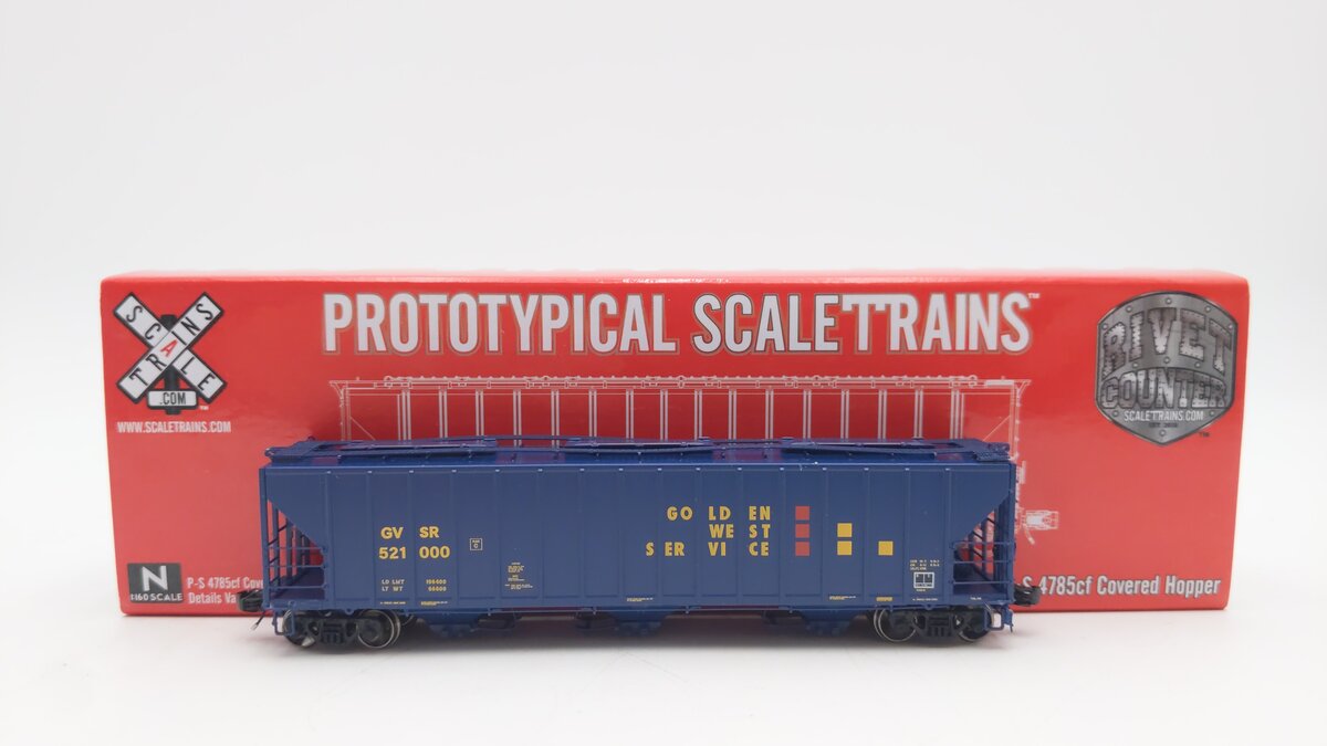 Scale Trains SXT31826 N Scale Galveston Golden West Service Hopper Car #521000 LN/Box