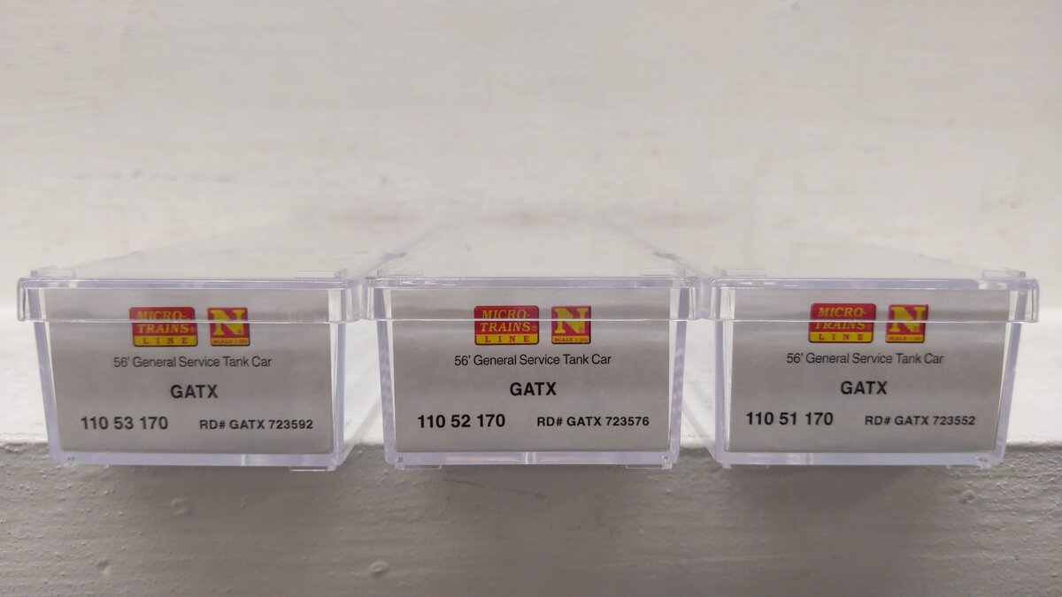 Micro-Trains 99300154 N Scale GATX Dome Cars (Pack of 3) EX/Box
