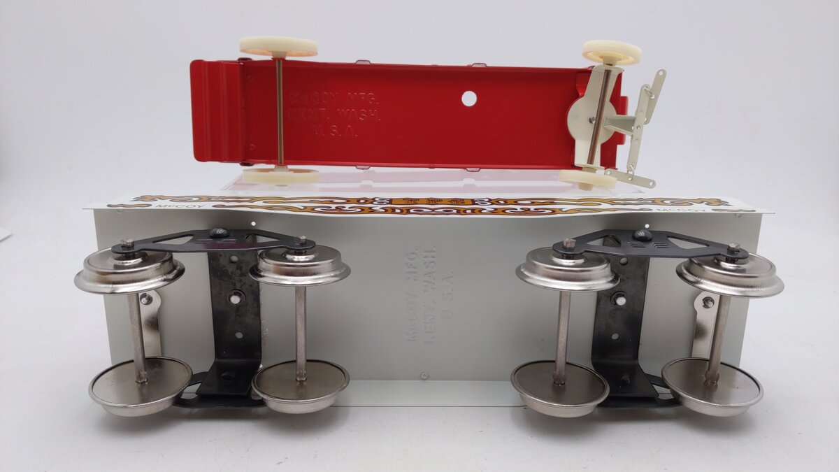 McCoy 256TW Standard Gauge Flat Car w/ Tent Wagon EX/Box