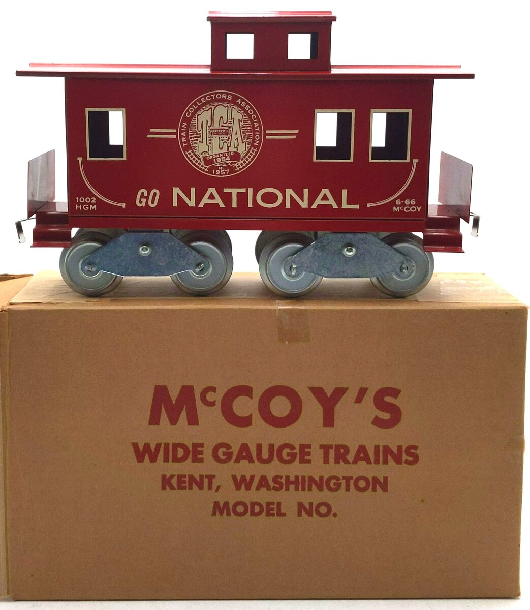 McCoy 1002 Standard Gauge TCA 1976 National Caboose EX/Box