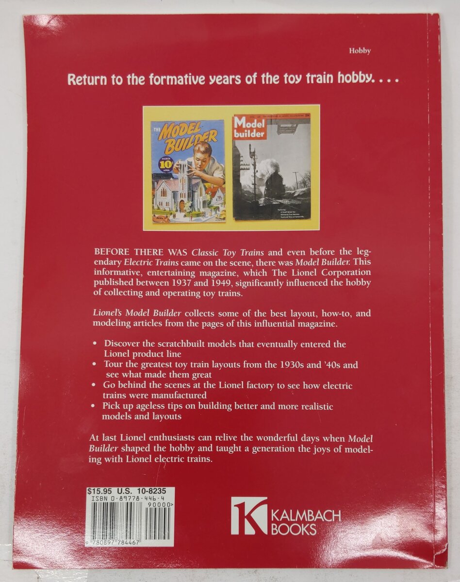 Lionel's Model Builder Paperback Book By Terry Thompson and Roger Carp VG
