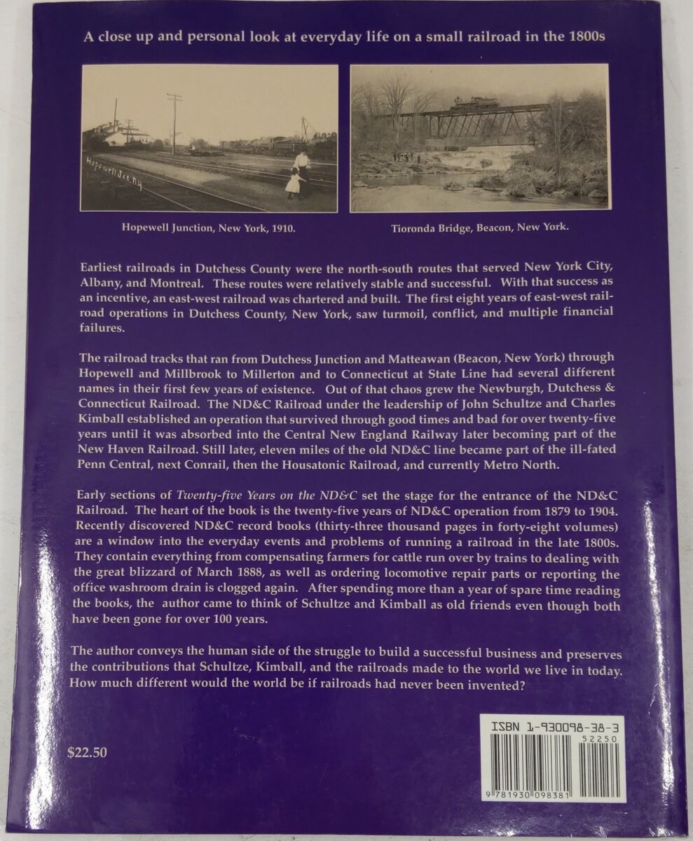 Twenty-five Years on the ND&C Paperback Book By Bernard L. Rudberg VG
