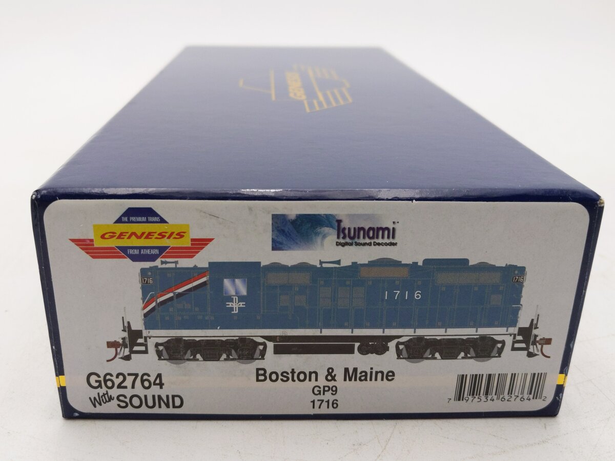 Athearn G62764 HO GP9 w/DCC & Sound, B&M/1970s Scheme #1716