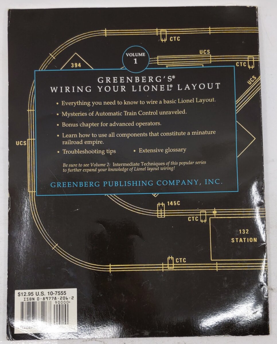 Greenberg's Wiring Your Lionel Layout paperback By Peter H. Riddle Ph.D VG
