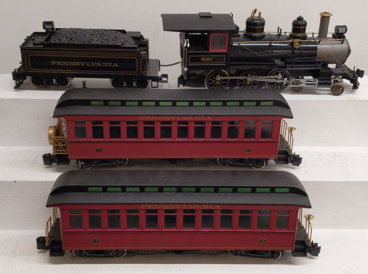 Bachmann 9660 G Gauge PRR Golden Classics Steam Train Set EX/Box