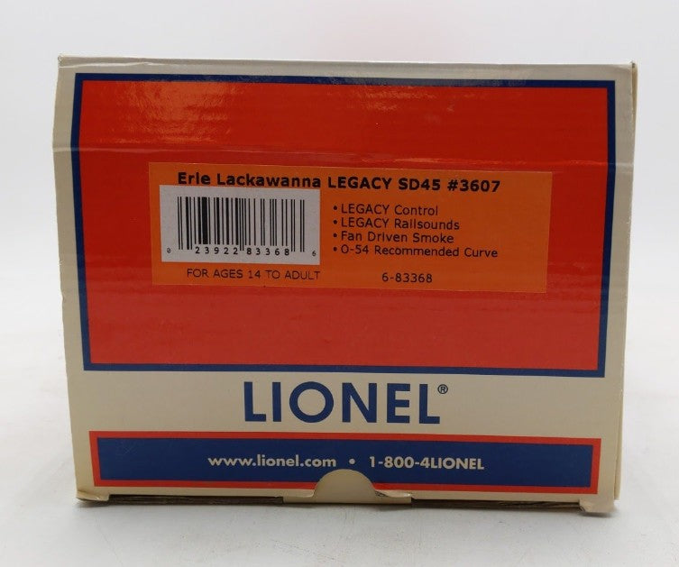 Lionel 6-83368 O Erie Lackawanna Legacy SD45 Diesel Locomotive #3607 EX/Box