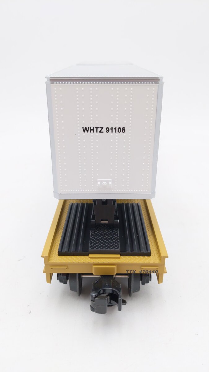 MTH 20-98168 Trailer Train Flat Car with (2) Sunkist 20‘ Trailers #470440 LN/Box