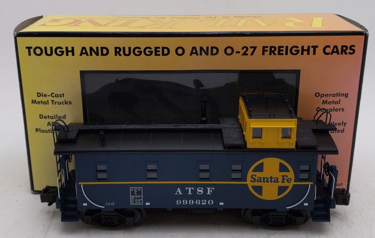 MTH 30-77007 O Gauge Santa Fe RailKing Offset Steel Caboose Car #2243 NIB
