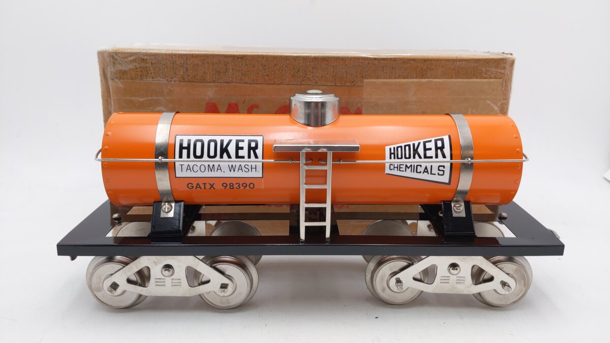 McCoy 264 Standard Gauge "Hooker" Single Dome Tank Car #98390 EX/Box