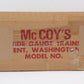 McCoy 1000-80 Standard Gauge TCA 1980 National Convention Coal Car EX/Box