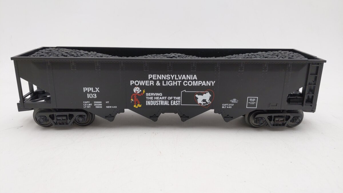 MTH 30-79381 Pennsylvania Power & Light Hopper Car w/Operating Coal Load LN/Box