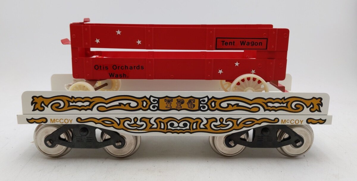McCoy 256TW Standard Gauge TPC Circus Flat Car w/ Tent Wagon LN/Box
