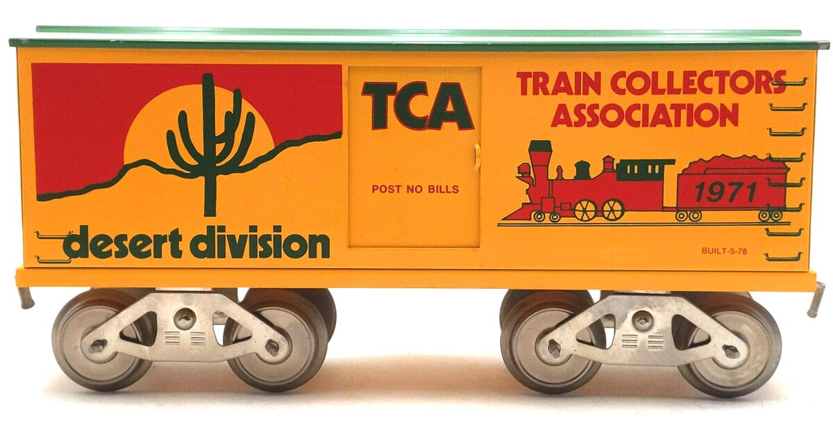 McCoy Standard Gauge TCA Desert Division 1971 Boxcar EX/Box
