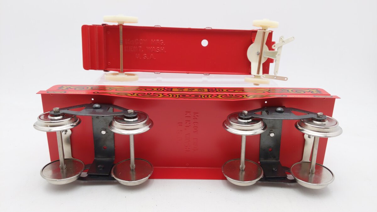 McCoy 256TW Standard Gauge TPC Circus Flat Car w/ Tent Wagon LN/Box