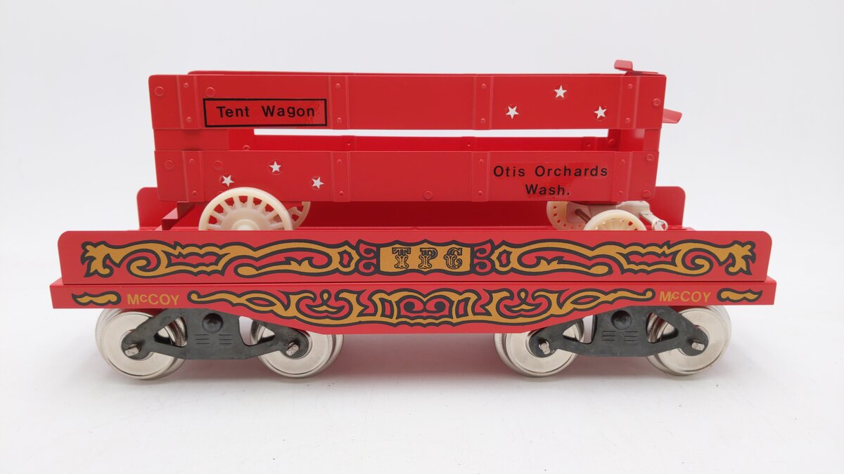 McCoy 256TW Standard Gauge TPC Circus Flat Car w/ Tent Wagon LN/Box